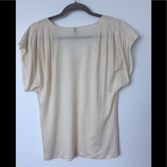 7 for all Mankind rayon top with draped sleeves. - Picture 2 of 4